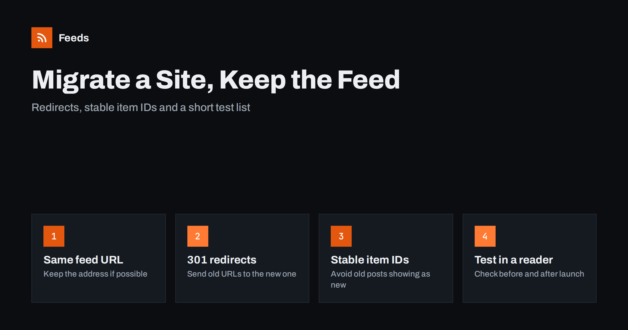 Moving or Redesigning a Website Without Breaking Its RSS Feed