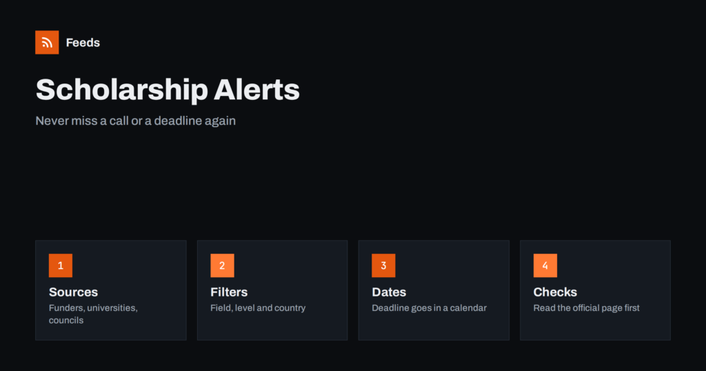 Scholarships and Application Deadlines: Follow Them with RSS