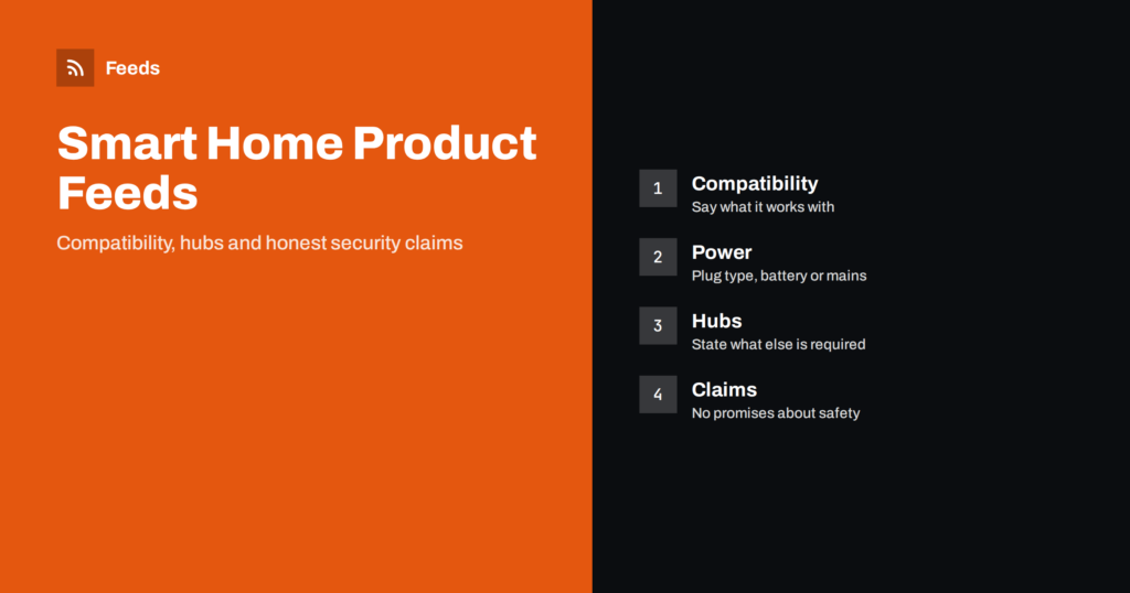 Product Feeds for Smart Home and Security Devices