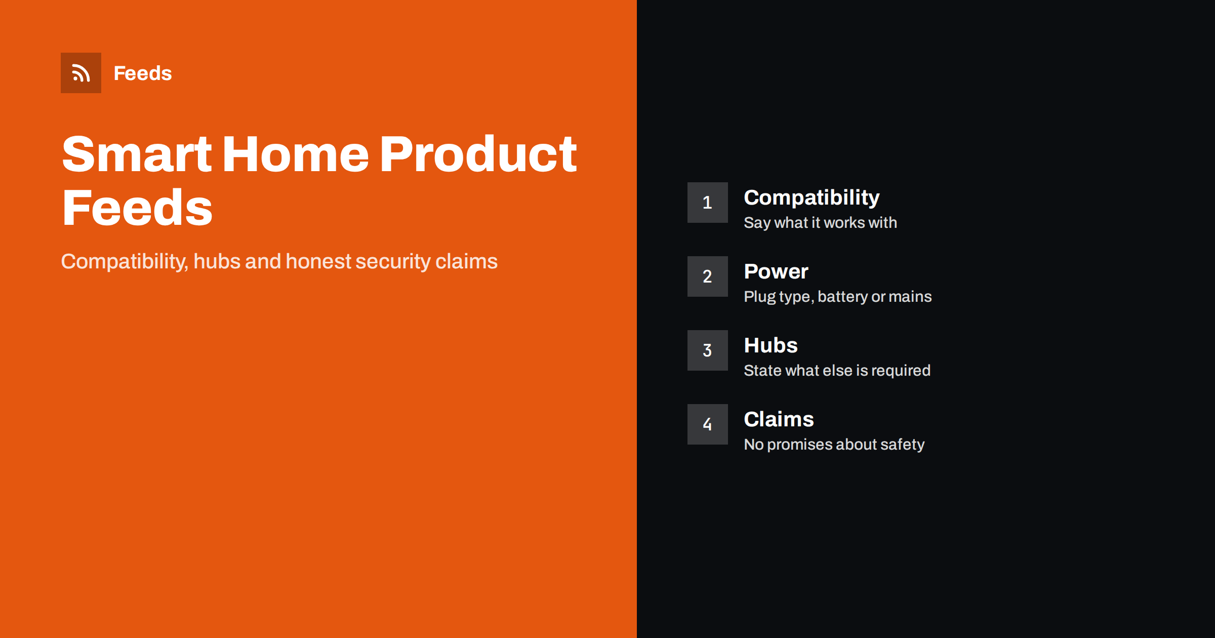 Product Feeds for Smart Home and Security Devices