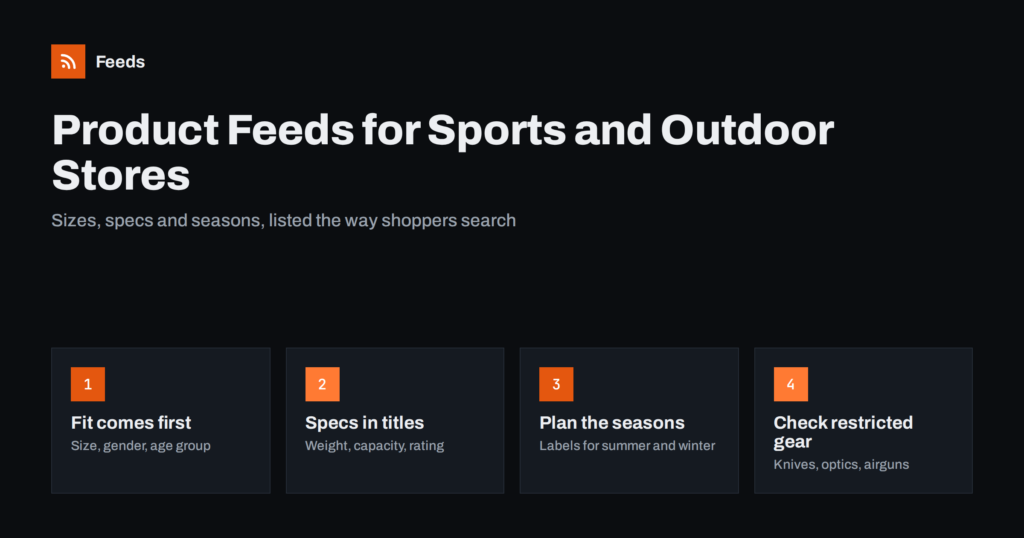 Product Feeds for Sports and Outdoor Stores: What to Include