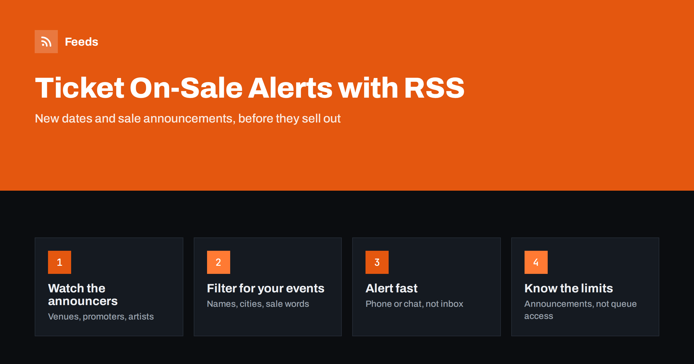 How to Get Alerts When Event Tickets Go On Sale with RSS