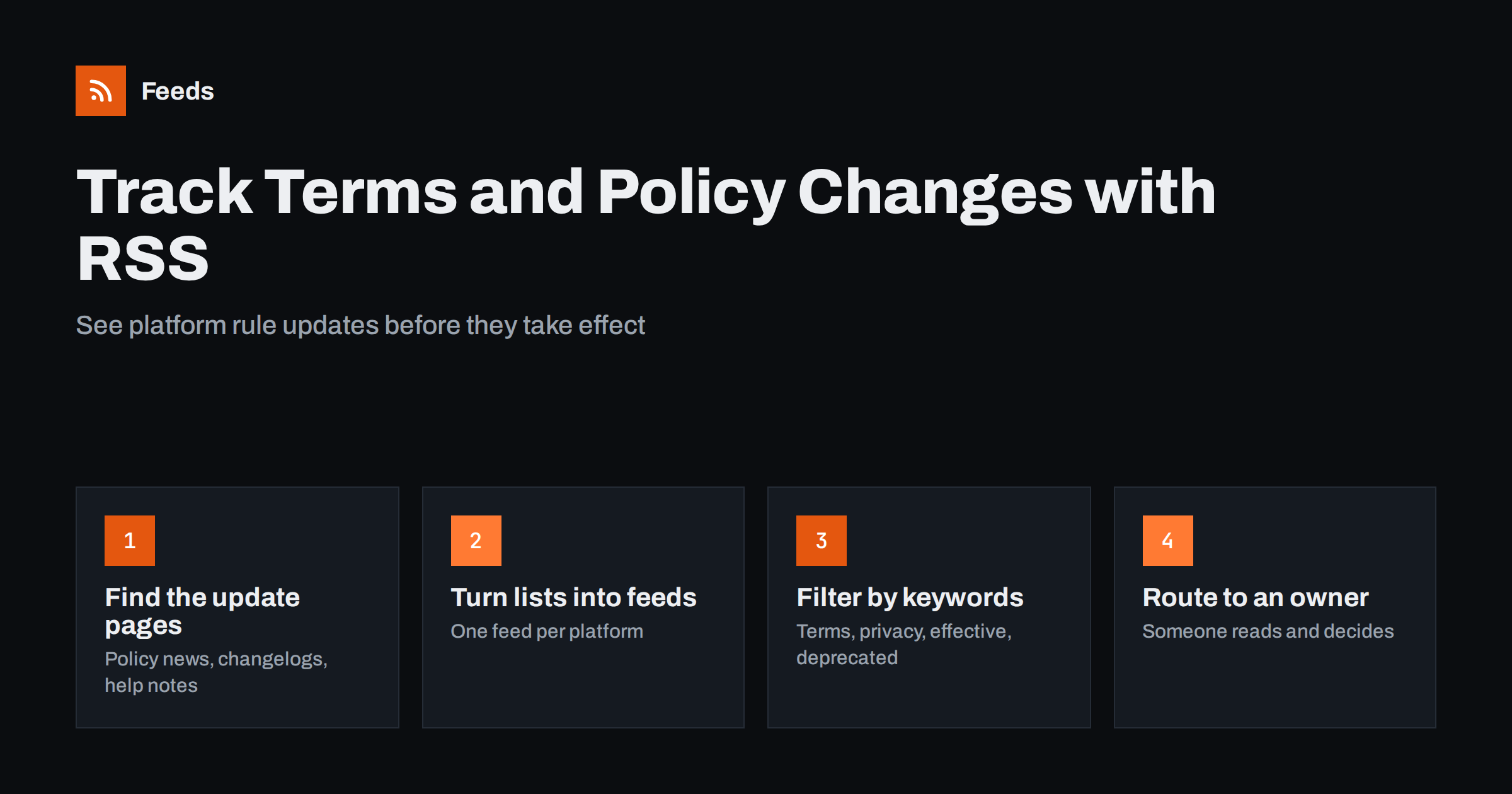 How to Track Terms of Service and Policy Changes with RSS