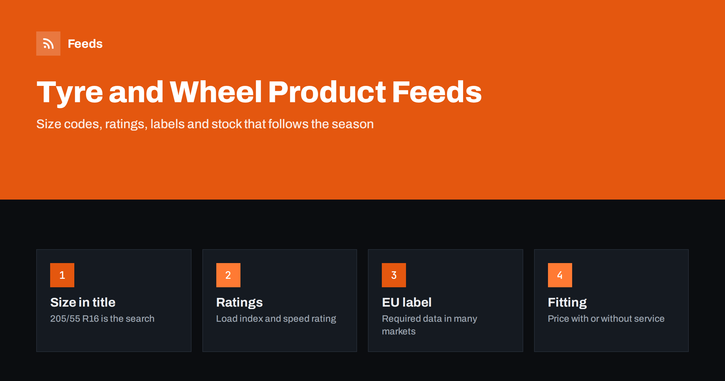 Tyre and Wheel Product Feeds: Sizes, Labels and Fitment