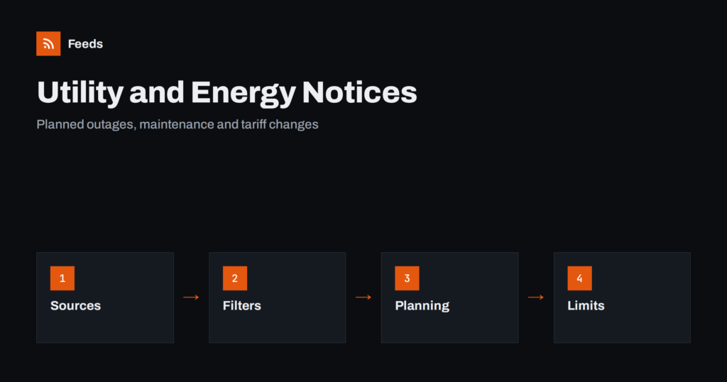 Utility Outages and Energy Notices: Follow Them with RSS