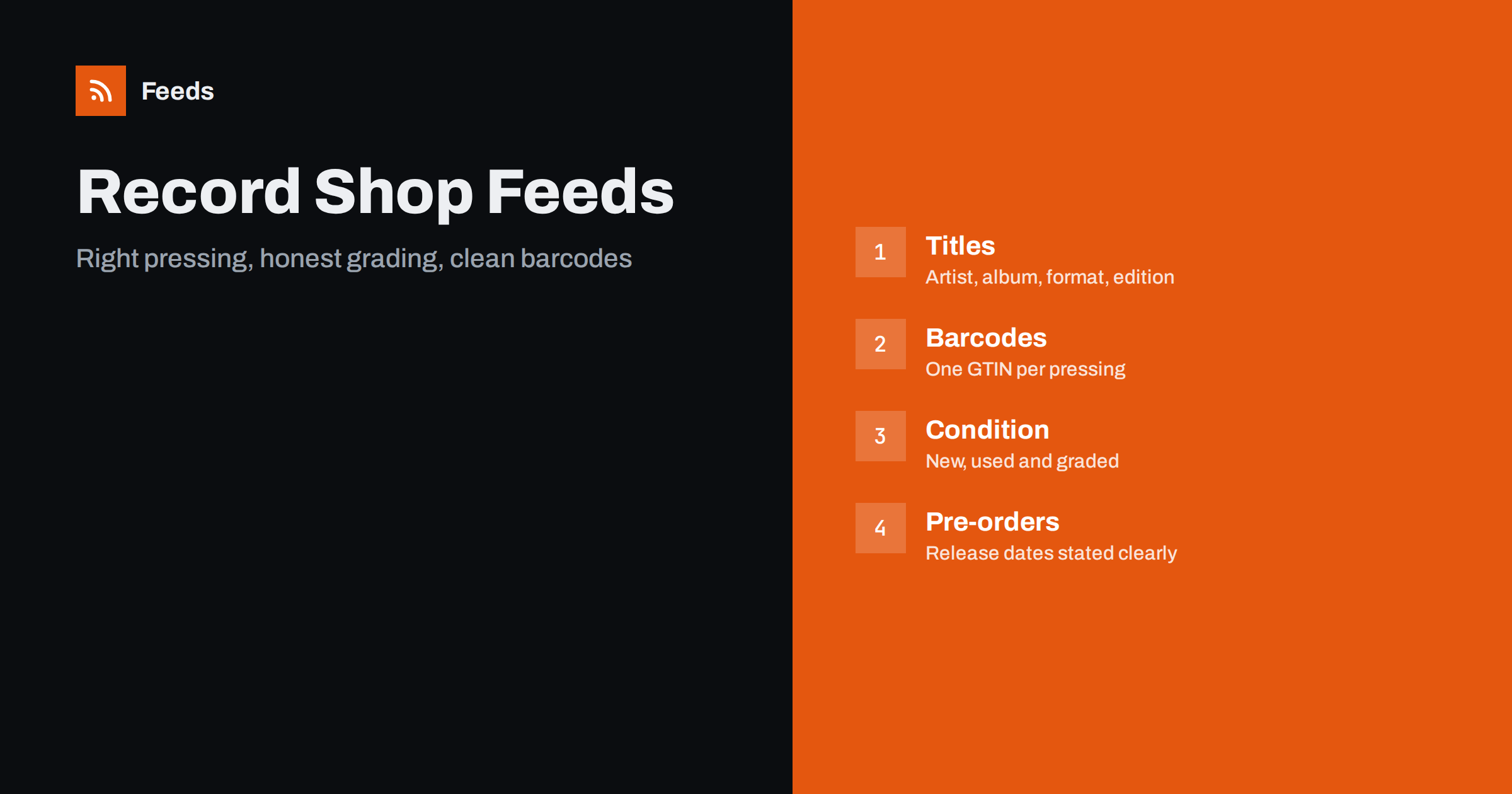 Product Feeds for Vinyl Records, CDs and Music Media