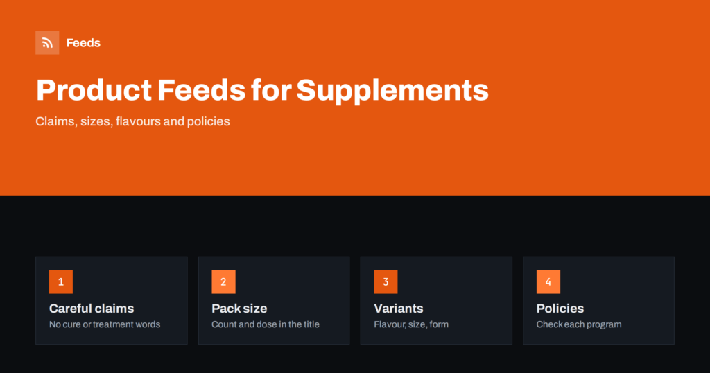 Product Feeds for Vitamin and Supplement Stores: A Guide