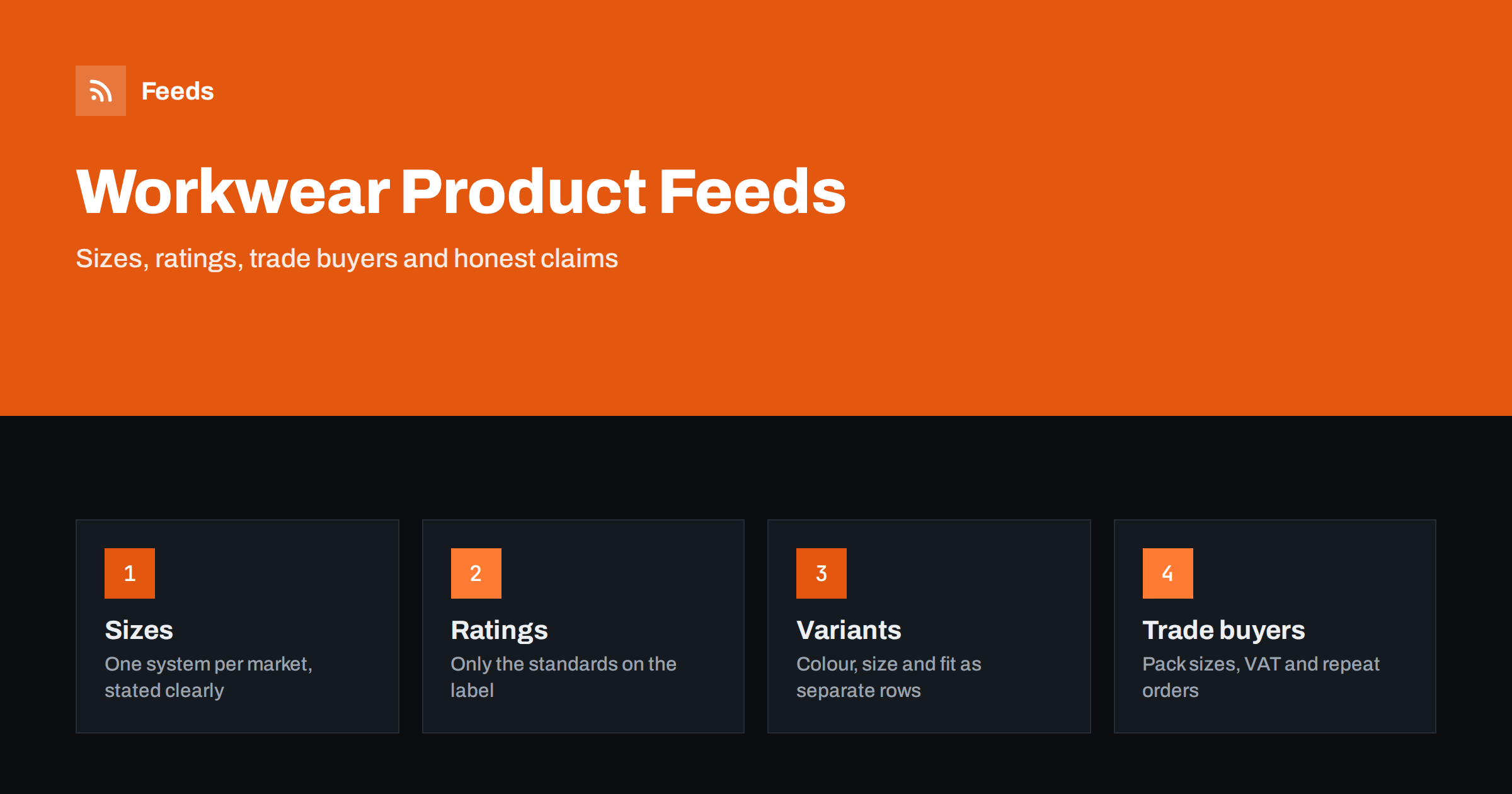 Product Feeds for Workwear and Safety Equipment Stores